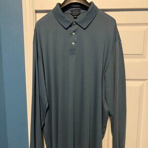 Lands' End Men's Big & Tall Long Sleeve Polo Shirt